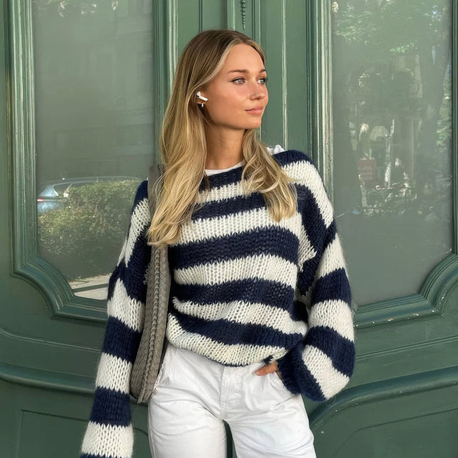 Gemütlicher leichter Strickpullover für lässigen Komfort