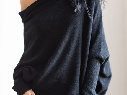Asymmetrisch Drapierter Pullover