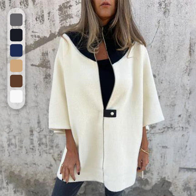 Schicke bicolore lange Jacke für elegante Lagenlook