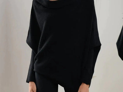 Asymmetrisch drapierter Pullover