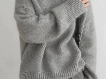 Gemütlicher weicher Strickpullover mit Rollkragen für herbstliche Schichten