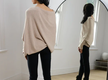 Asymmetrisch Drapierter Pullover