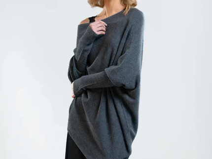 Asymmetrisch Drapierter Pullover