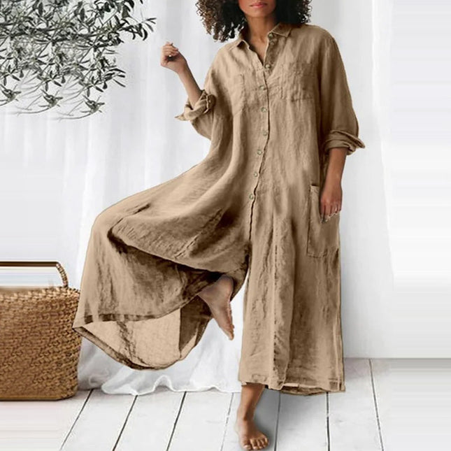 Woman Weites Overallkleid