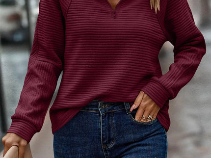 Lässiger Zip-up-Pullover