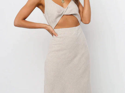 Midi-kleid Im Wickel-Stil
