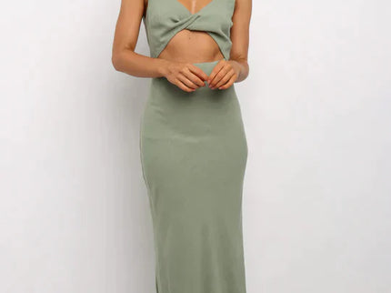Midi-kleid Im Wickel-Stil